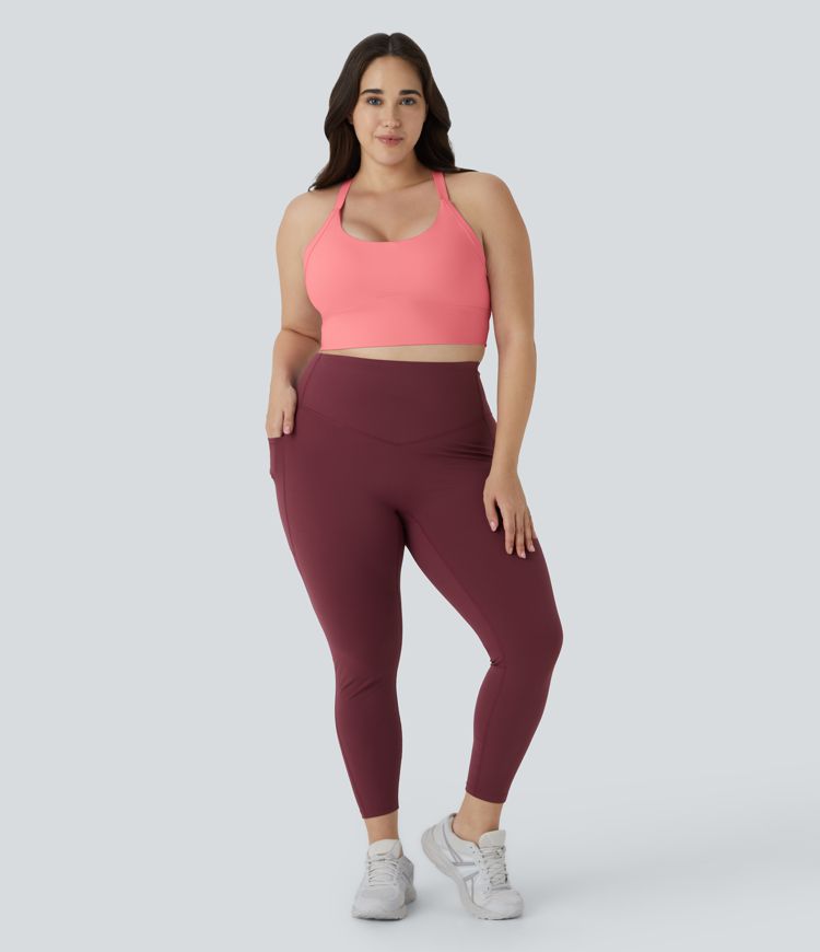 SoftlyZero™ Plush Cut Out Cropped Yoga Plus Size Tank Top