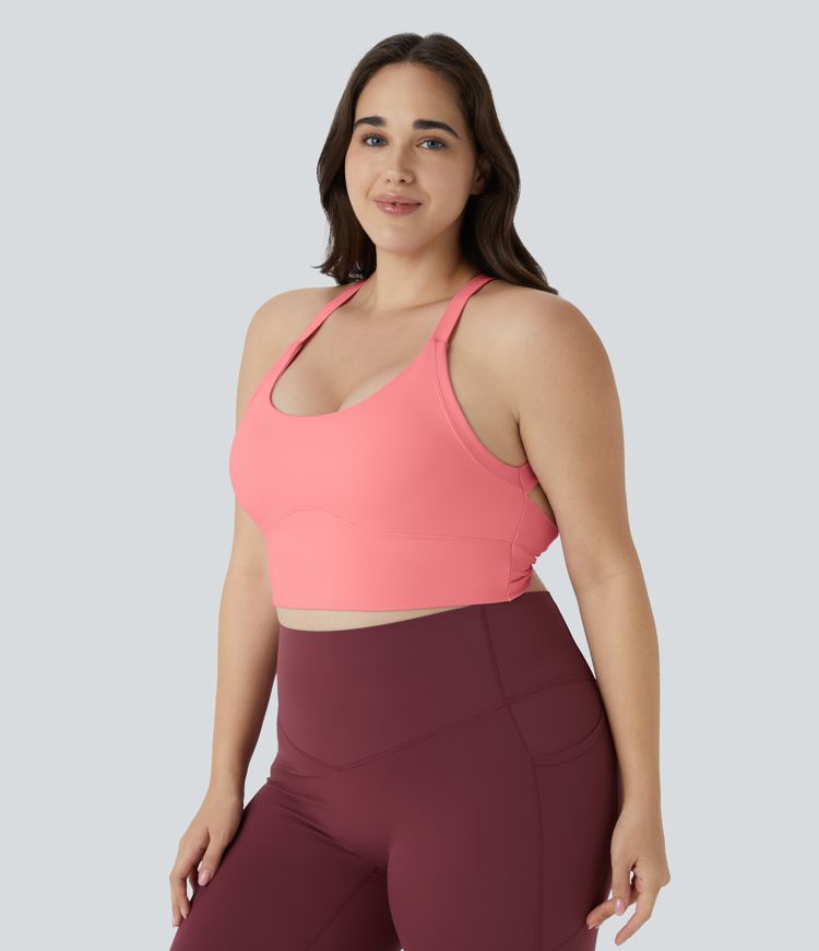 SoftlyZero™ Plush Cut Out Cropped Yoga Plus Size Tank Top