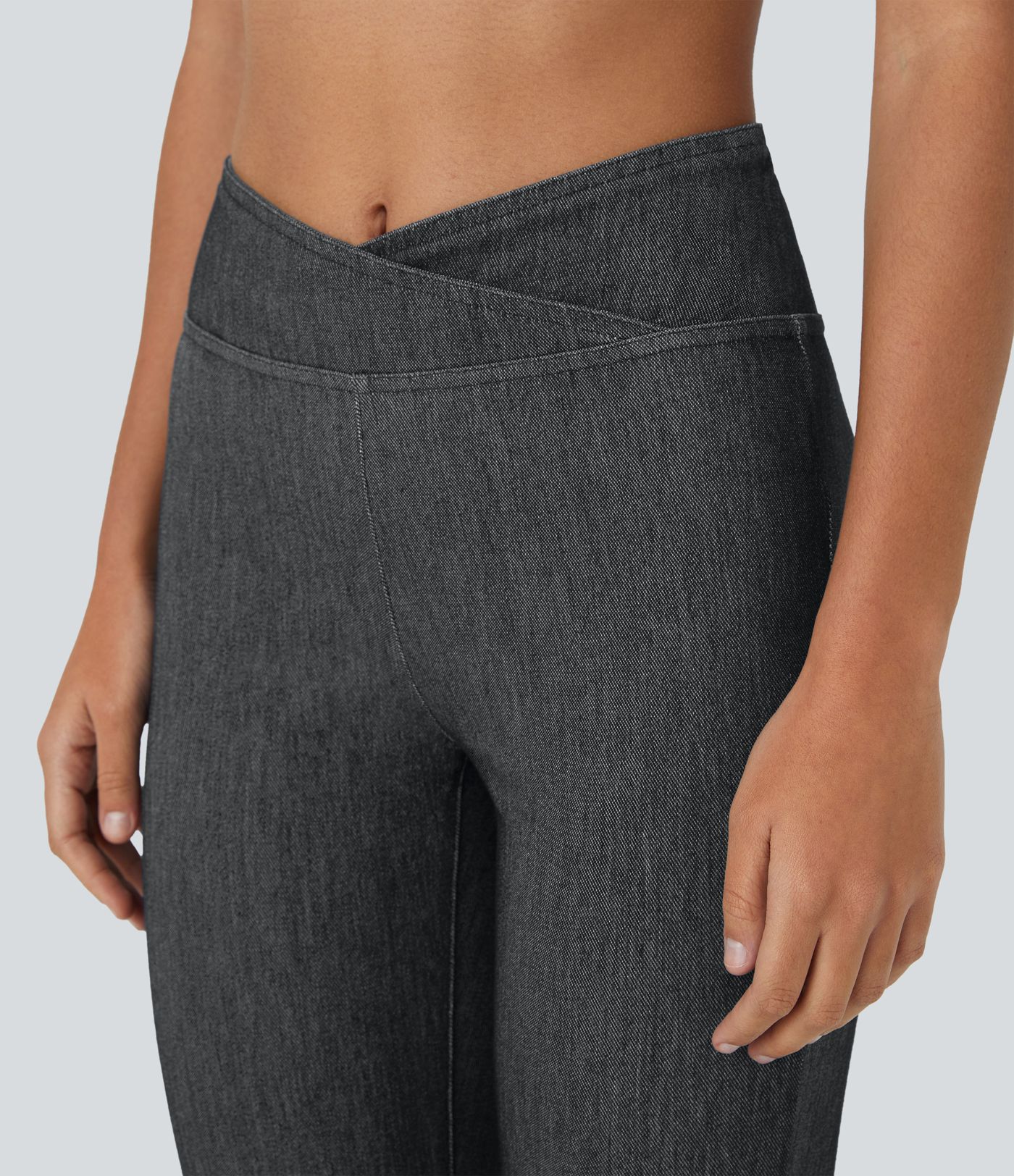 Halara Flex™ High Waisted Crossover Casual Flare Jeans