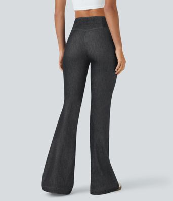 Halara Flex™ High Waisted Crossover Casual Flare Jeans