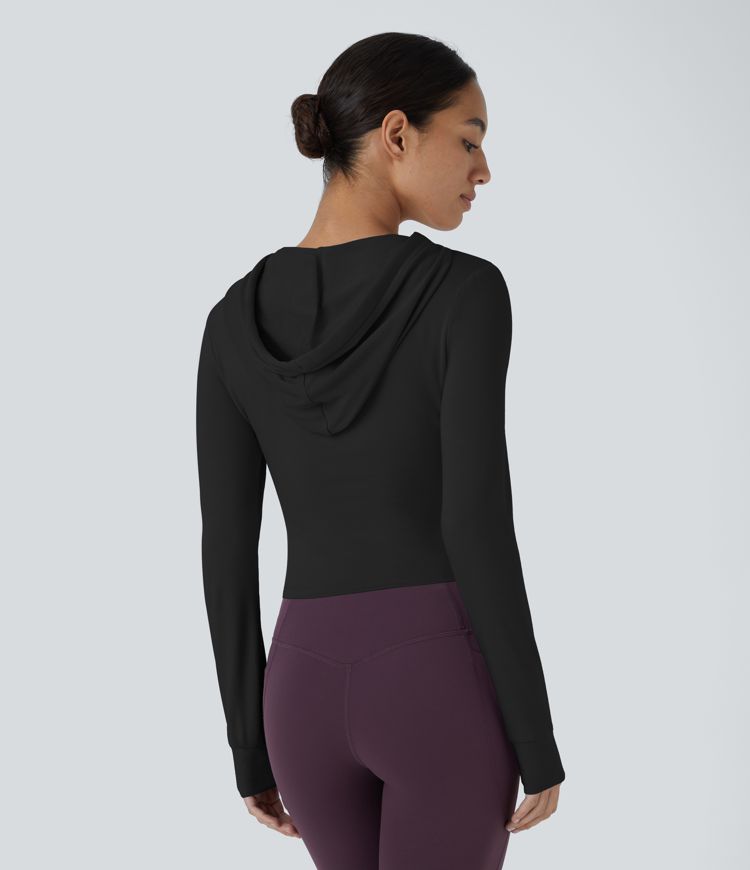 Hooded Drawstring Cut Out Casual Hoodie Sweatshirt