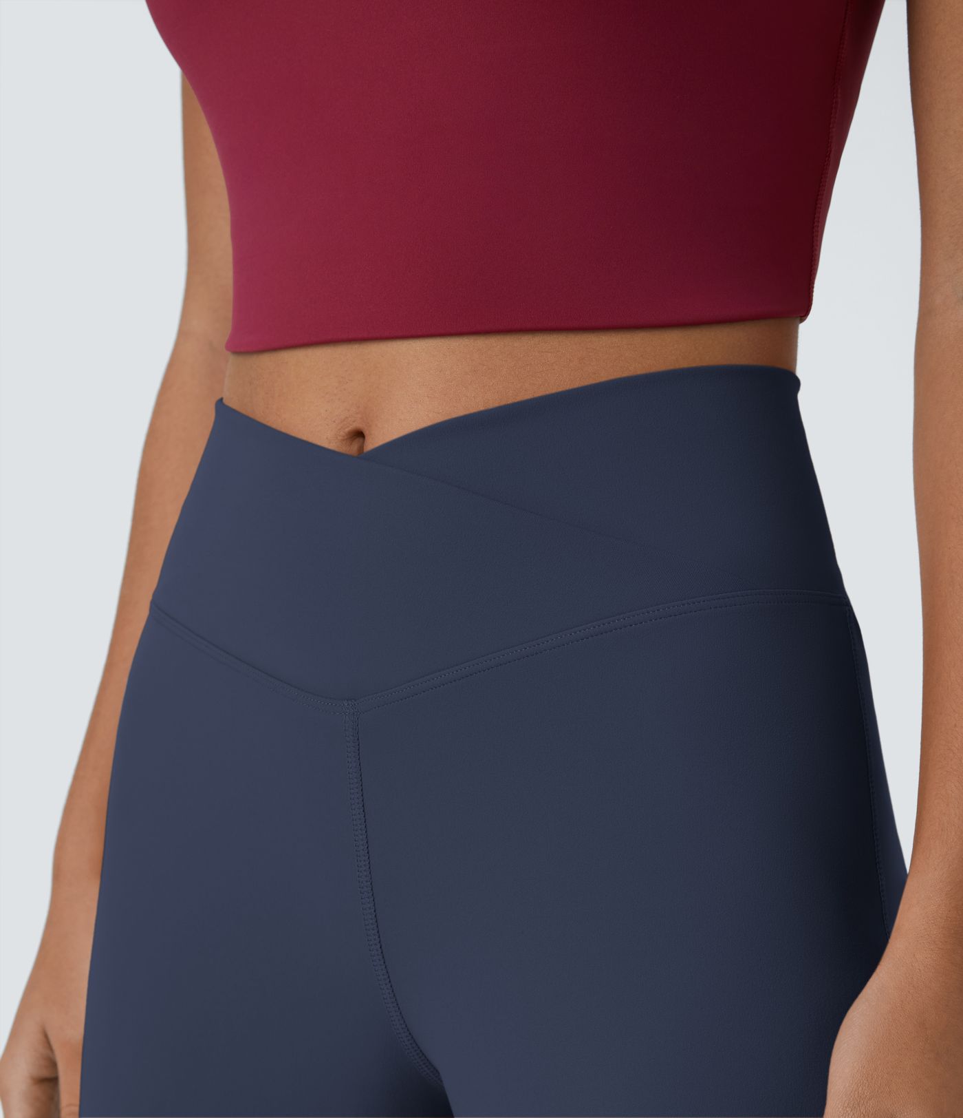DayStretch Crossover High Waisted Pocket Wide Leg Yoga Pants