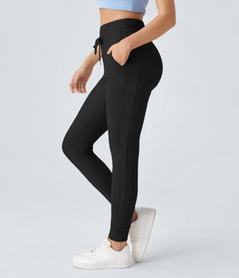 Joggers Patitoff™ Flow resistentes al pelo de mascota de tiro alto con bolsillos Joggers Patitoff™ Flow resistentes al pelo de mascota de tiro alto con bolsillos