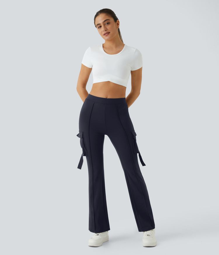パンツ SIDE PLEATS FLARED CARGO PANTS 0400022271466_BLUE?wid=600&hei