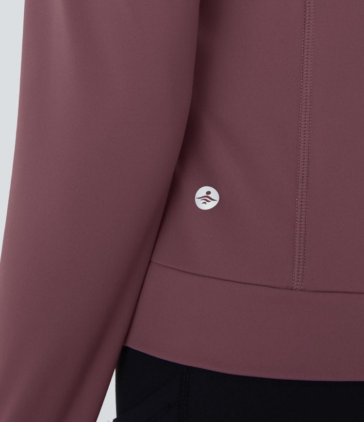 Softlyzero™ Plush Round Neck Crossover Hem Yoga Sports Top