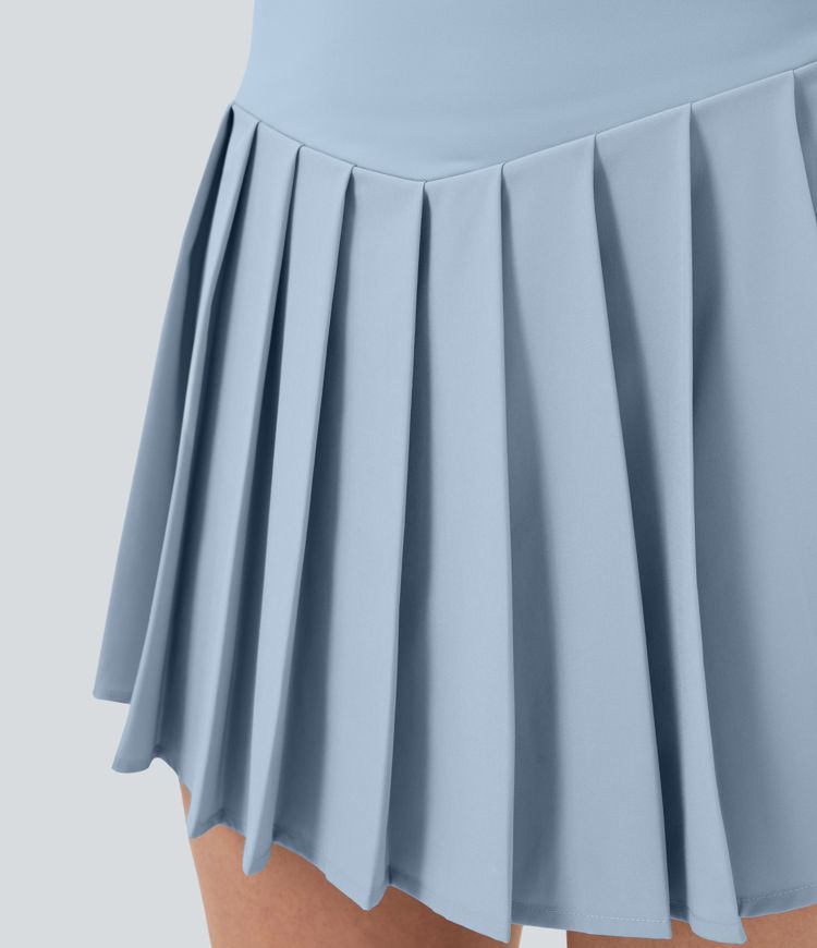 Breezeful™ High Waisted A Line 2-in-1 Side Pocket Mini Pleated Quick Dry Casual Skirt