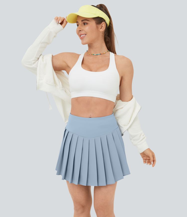 Breezeful™ High Waisted A Line 2-in-1 Side Pocket Mini Pleated Quick Dry Casual Skirt