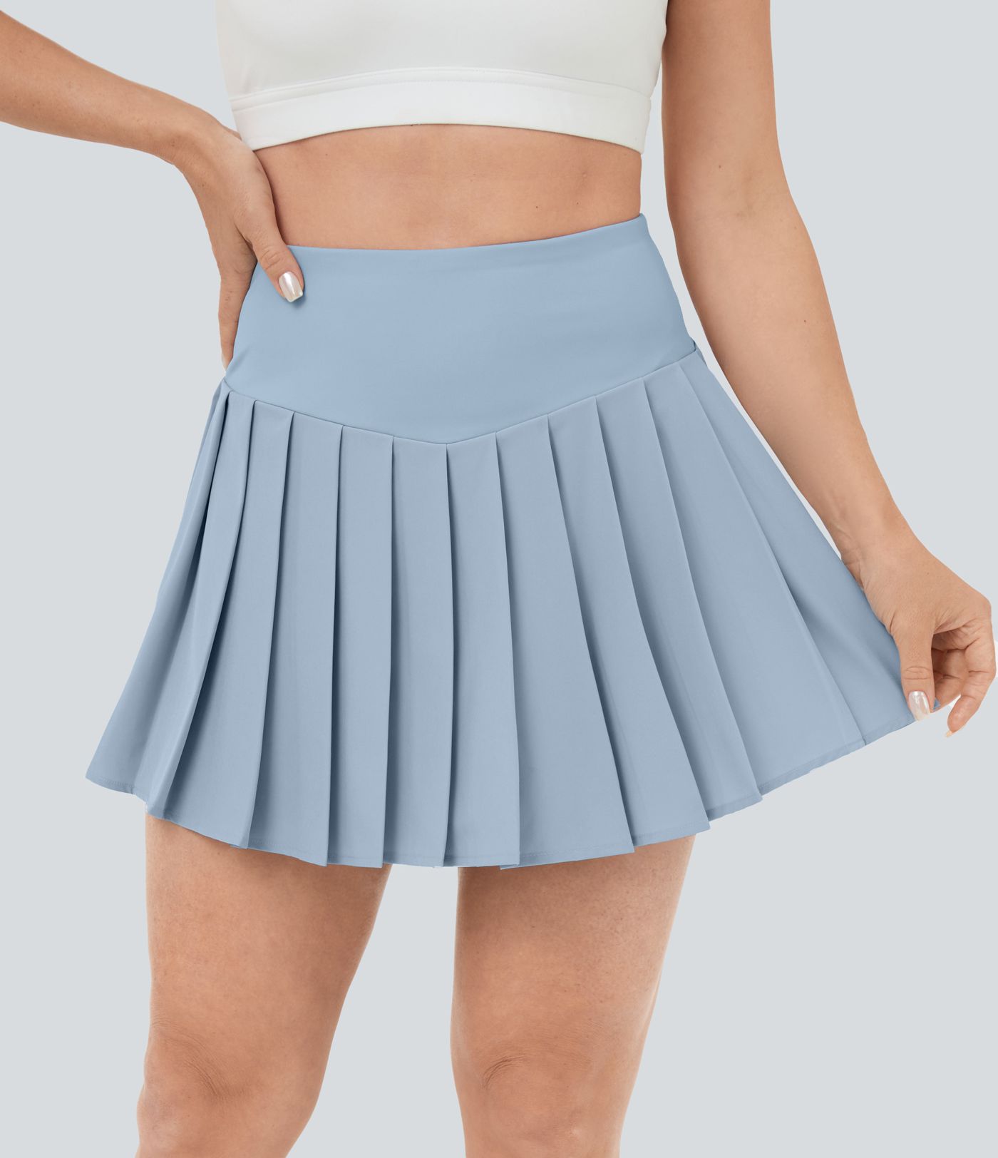 Breezeful™ High Waisted A Line 2-in-1 Pocket Mini Pleated Quick Dry Casual Skirt