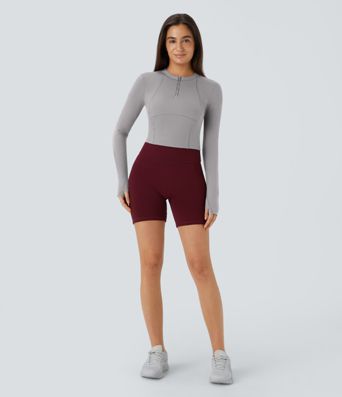 Softlyzero™ Plush Top Sport de Golf Court à Manches Longues avec Trou pour Pouce et Demi-Zip Softlyzero™ Plush Top Sport de Golf Court à Manches Longues avec Trou pour Pouce et Demi-Zip