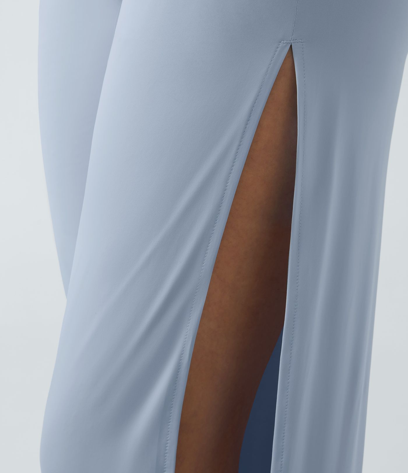 Jogging Casual Taille Haute avec Poches Latérales Découpées à Toucher Frais