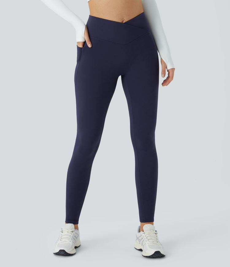 Patitoff™ Pet Hair Resistant Thermal Crossover Pocket Casual Leggings