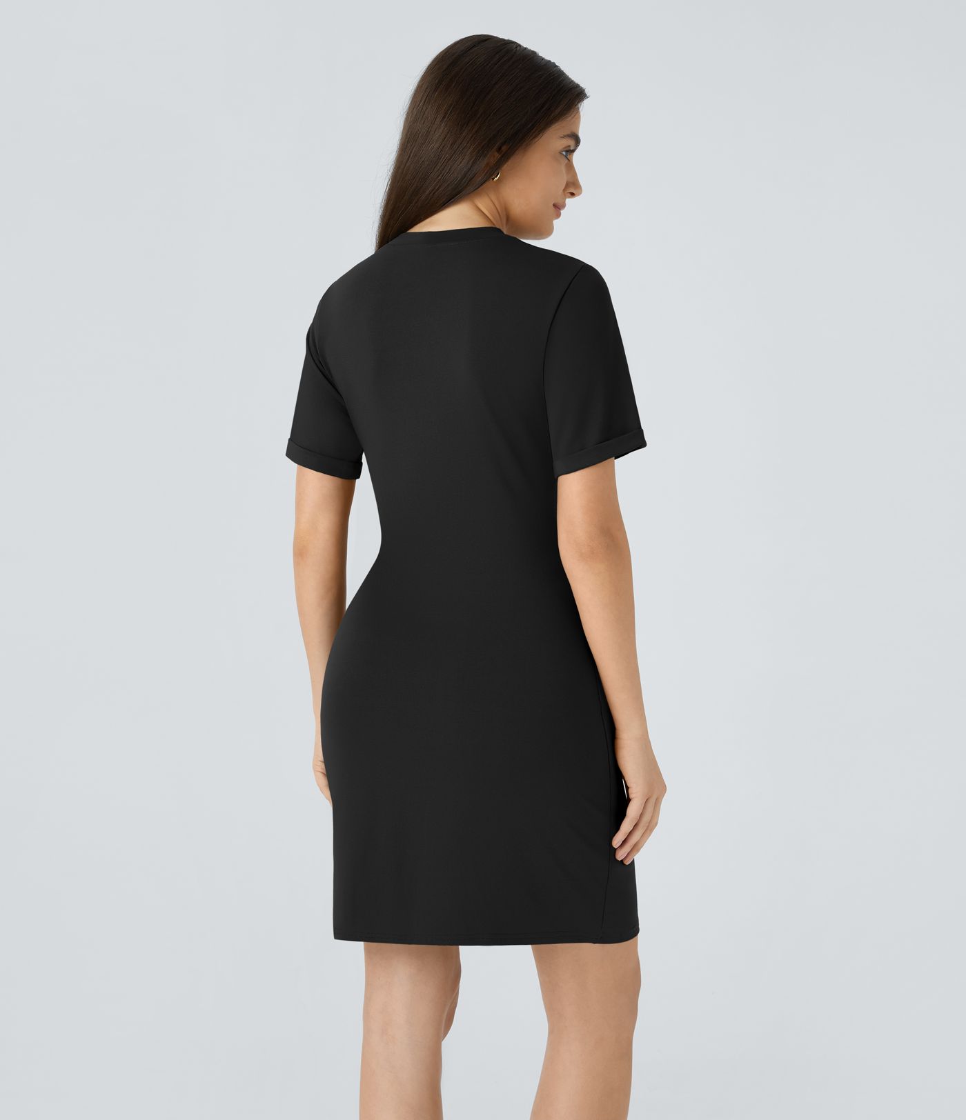 Everyday Tie Knot Ruched Mini Chill Dress-Belle