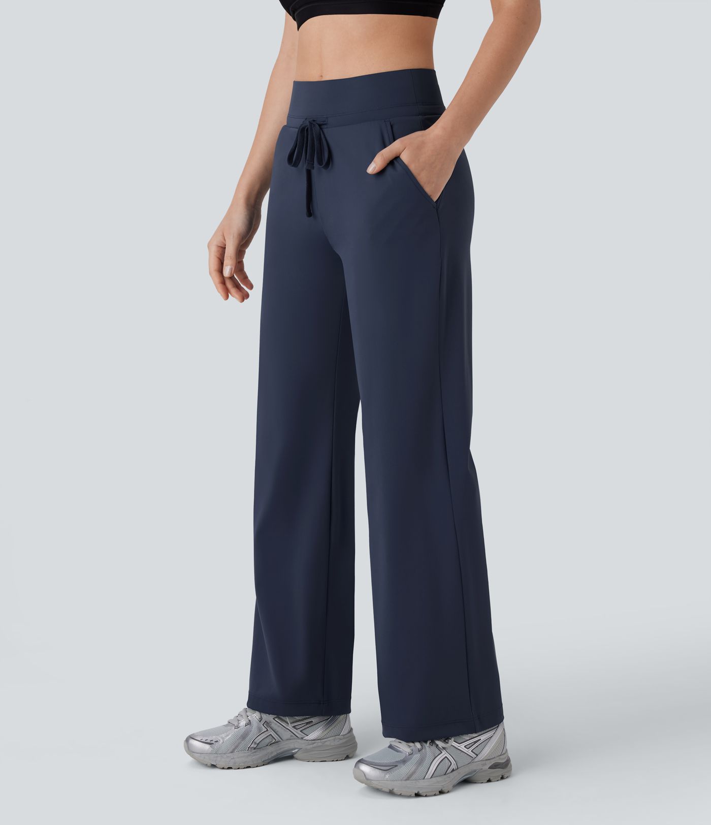 SoftlyZero™ Airy Mid Rise Drawstring Pocket Straight Leg Cool Touch Yoga Pants