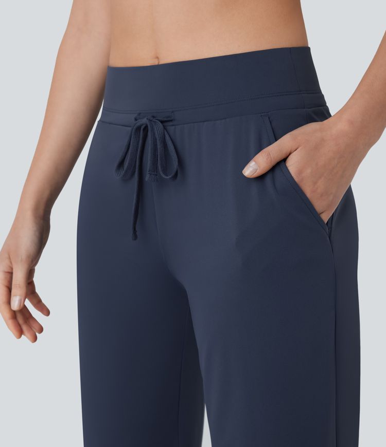 SoftlyZero™ Airy Mid Rise Drawstring Pocket Straight Leg Cool Touch Yoga Pants