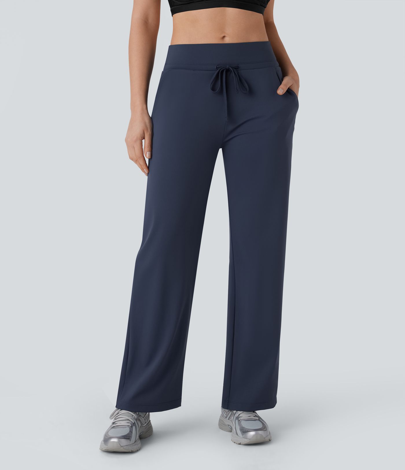 SoftlyZero™ Airy Mid Rise Drawstring Pocket Straight Leg Cool Touch Yoga Pants