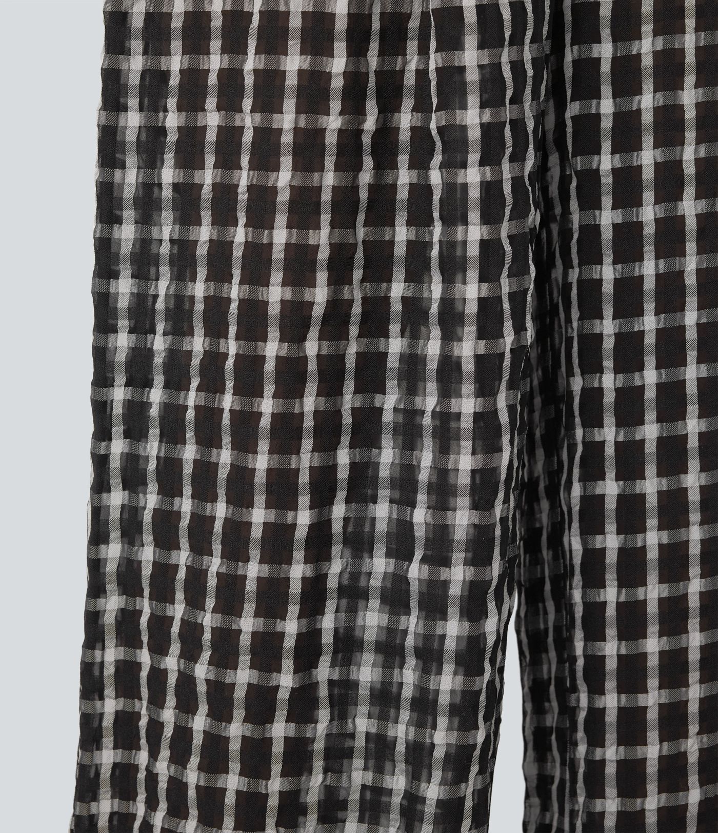 High Waisted Zipper Pocket Wide Leg Plaid Flowy Casual Pants