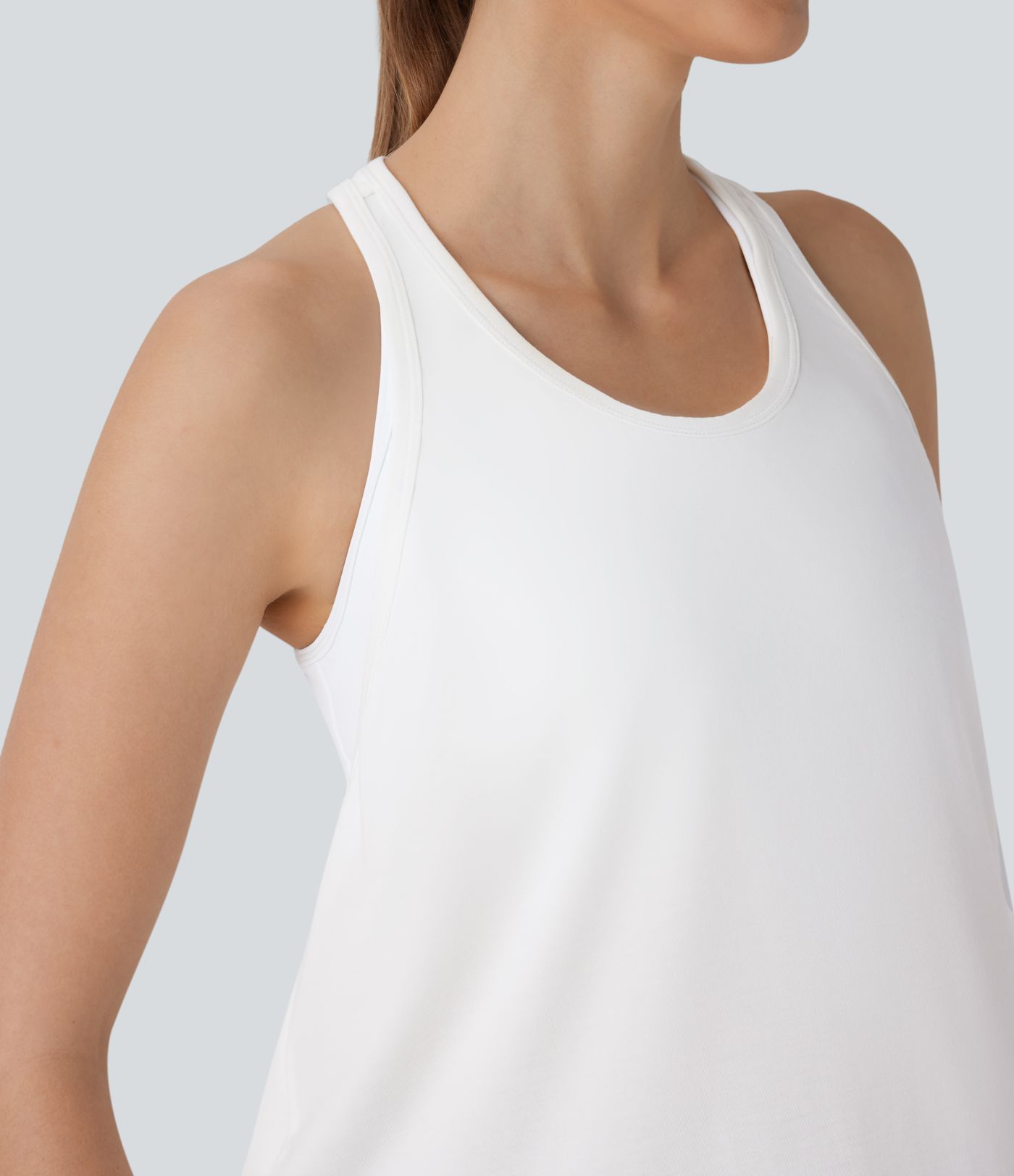 Camiseta sin mangas correr secado rápido espalda deportiva dobladillo curvo raya