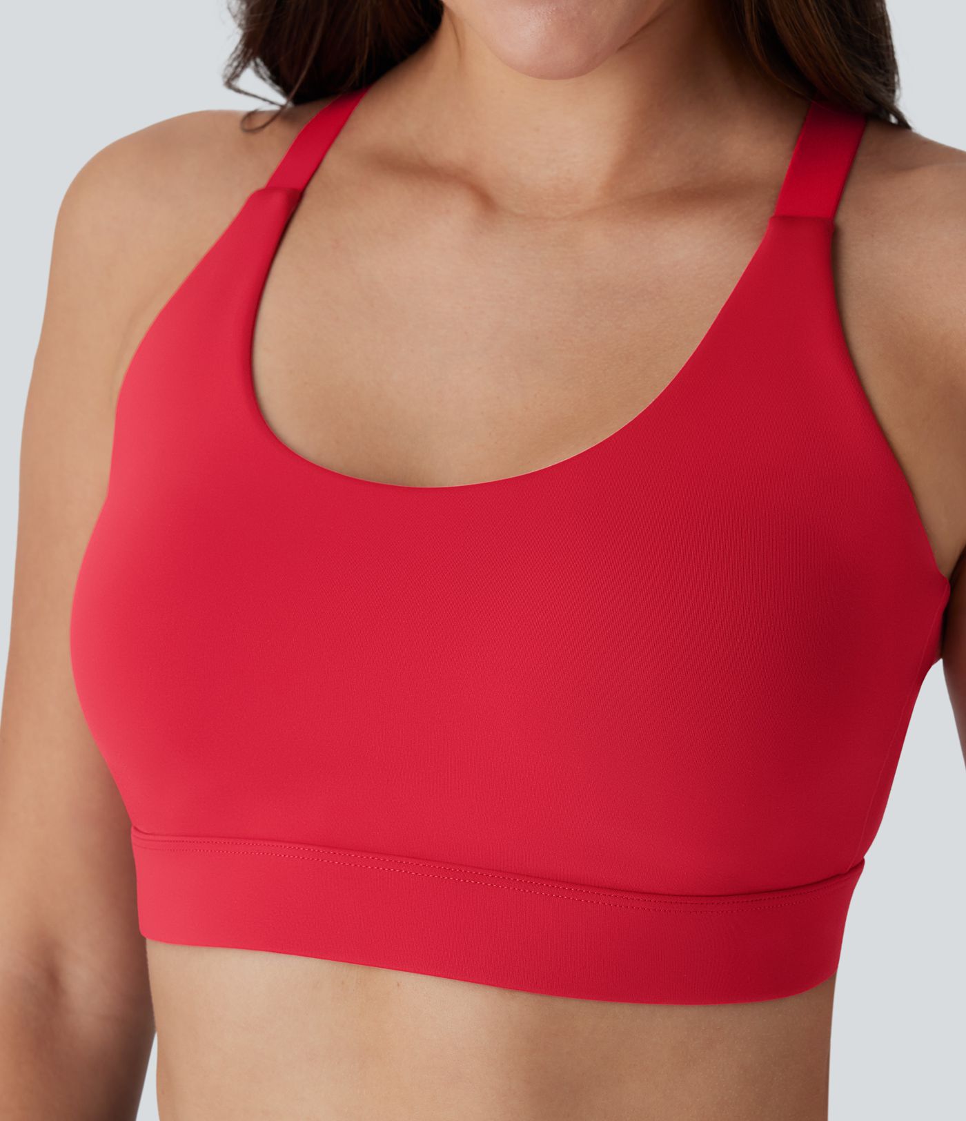 SpeedWave™ Medium Support Molded Cups Perforated Adjustable Hook Quick Dry Workout Sports Bra