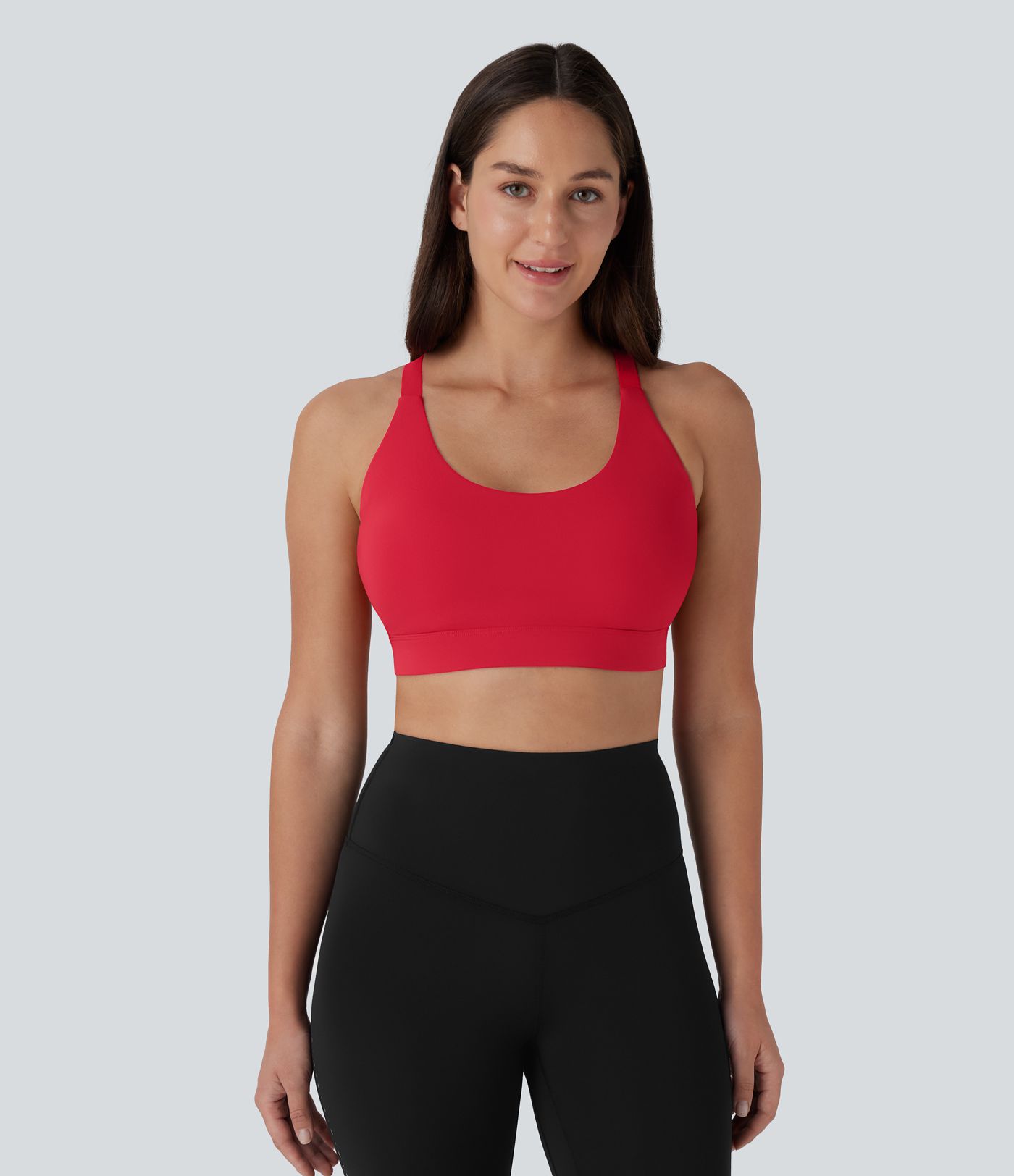 SpeedWave™ Medium Support Molded Cups Perforated Adjustable Hook Quick Dry Workout Sports Bra