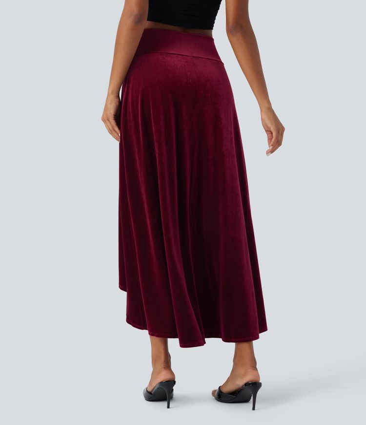 【COLOR iN ID】Rua Velvet Long Skirt Velvet Maxi Skirt - High Waisted Skirt - Velvet Clothing