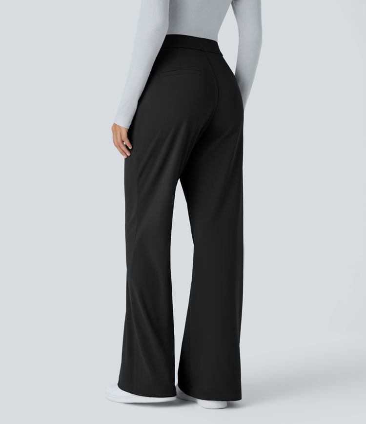 Halara Flex™ High Waisted Plicated Side Pocket Work Flare Pants