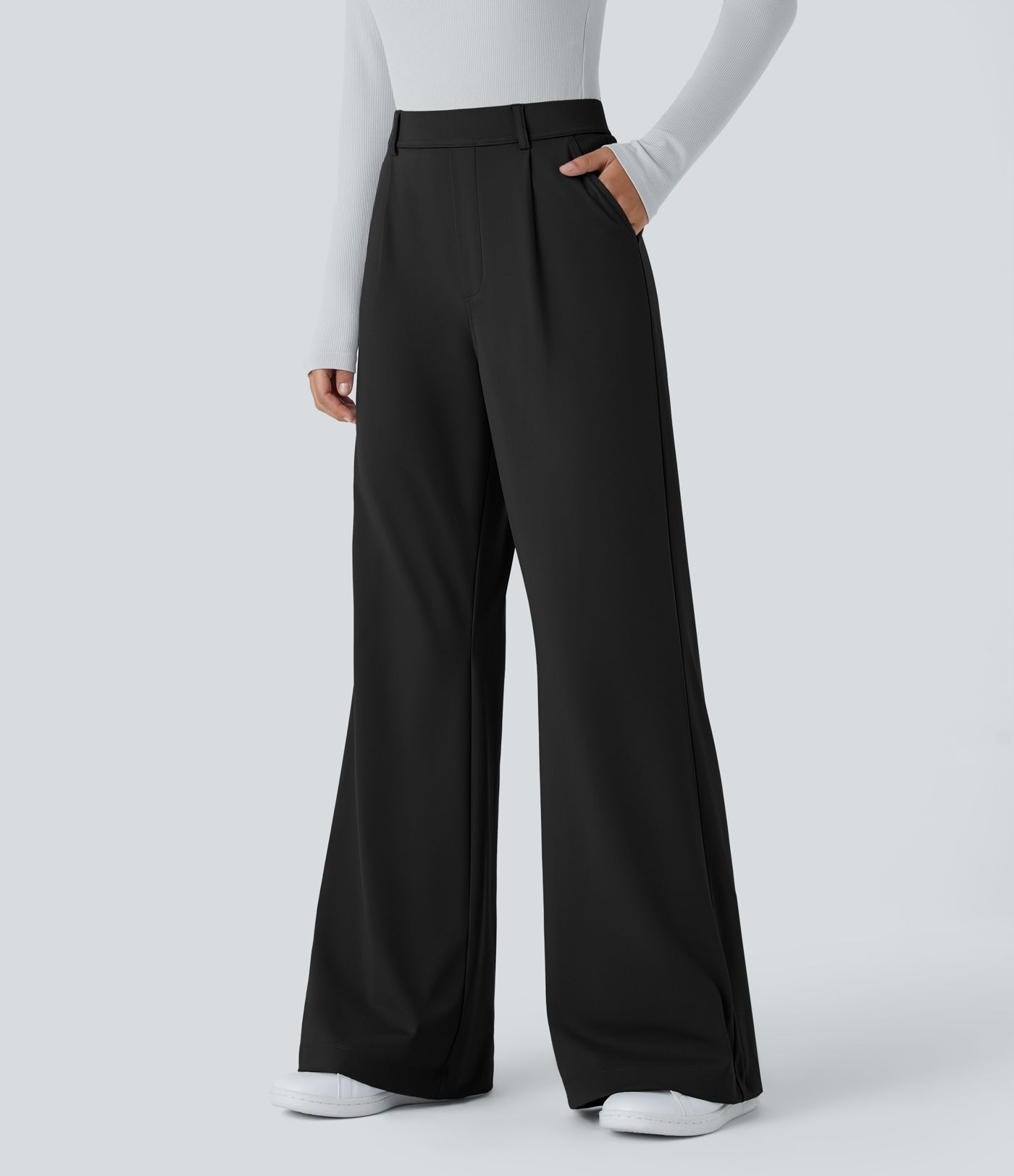 Pantalon tailleur évasé taille haute Halara Flex™ DayStretch avec poches