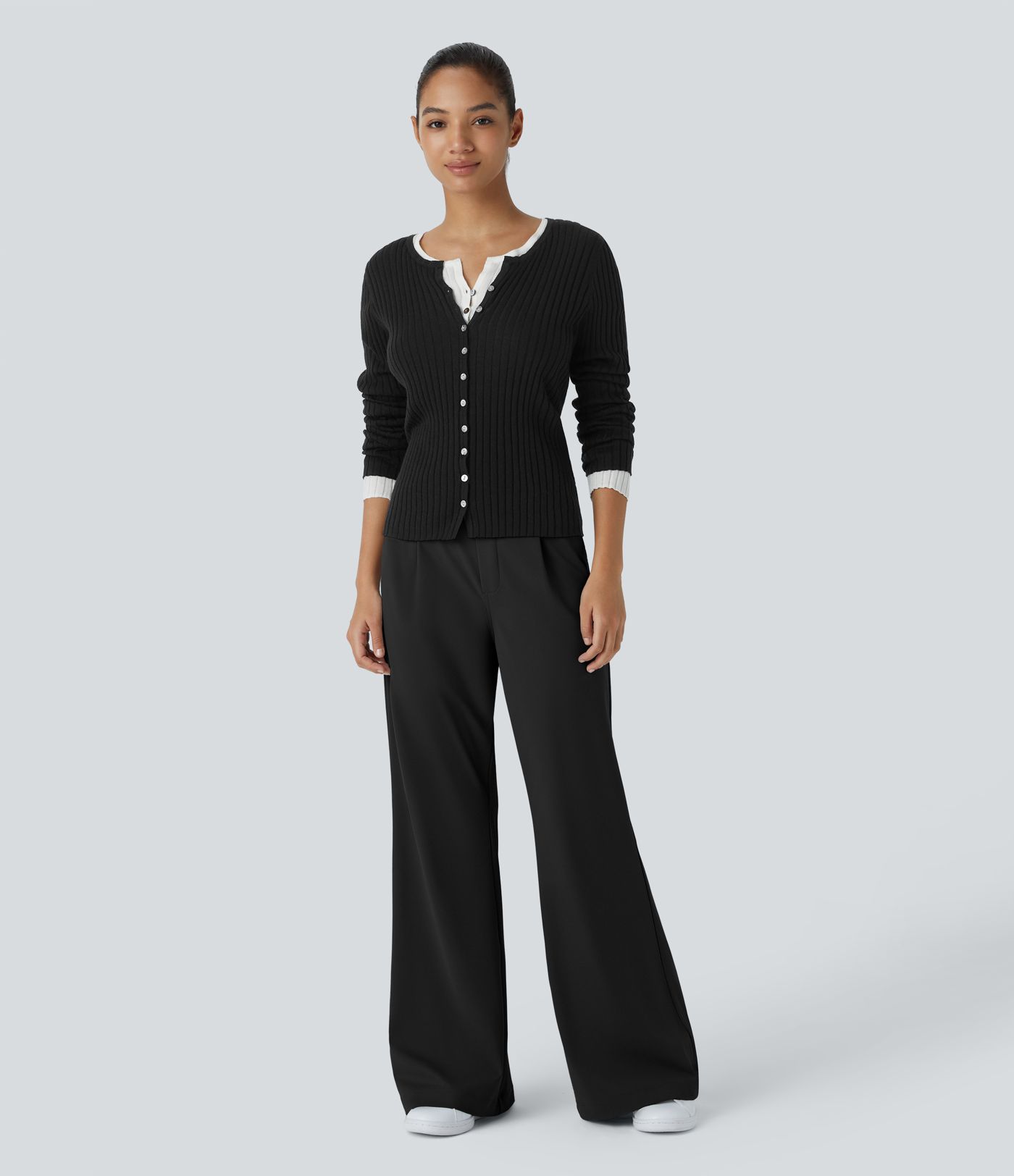 Pantalon tailleur évasé taille haute Halara Flex™ DayStretch avec poches