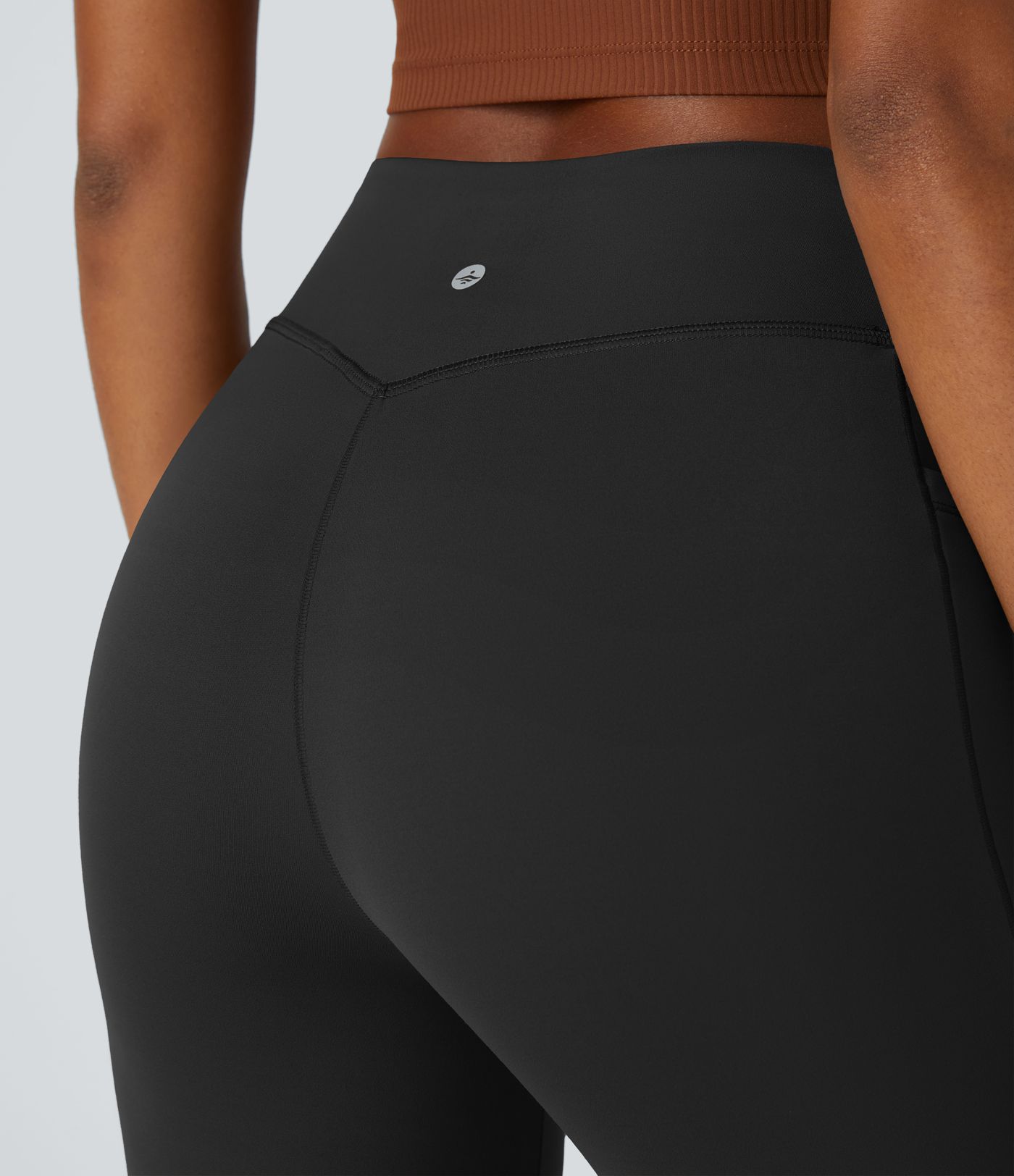 Halara UltraSculpt™ Mid Rise Tummy Control Pocket Running Full Length Flare Leggings