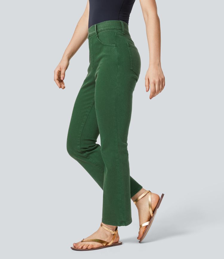 Halara Flex™ High Waisted Pockets Colorful Casual Bootcut Jeans