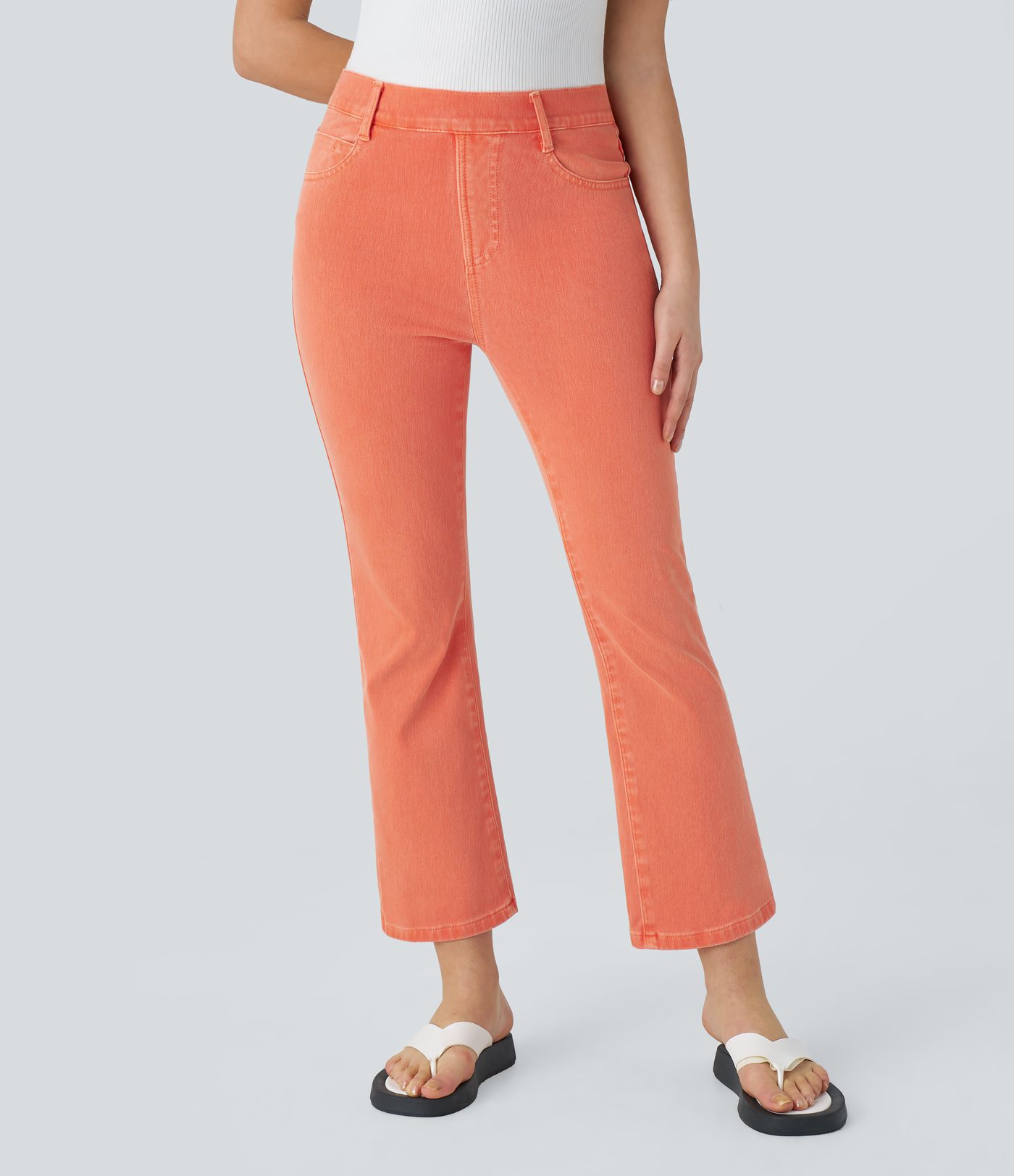 Halara Flex™ Hohe Taille Taschen Bunte Lässige Bootcut Jeans