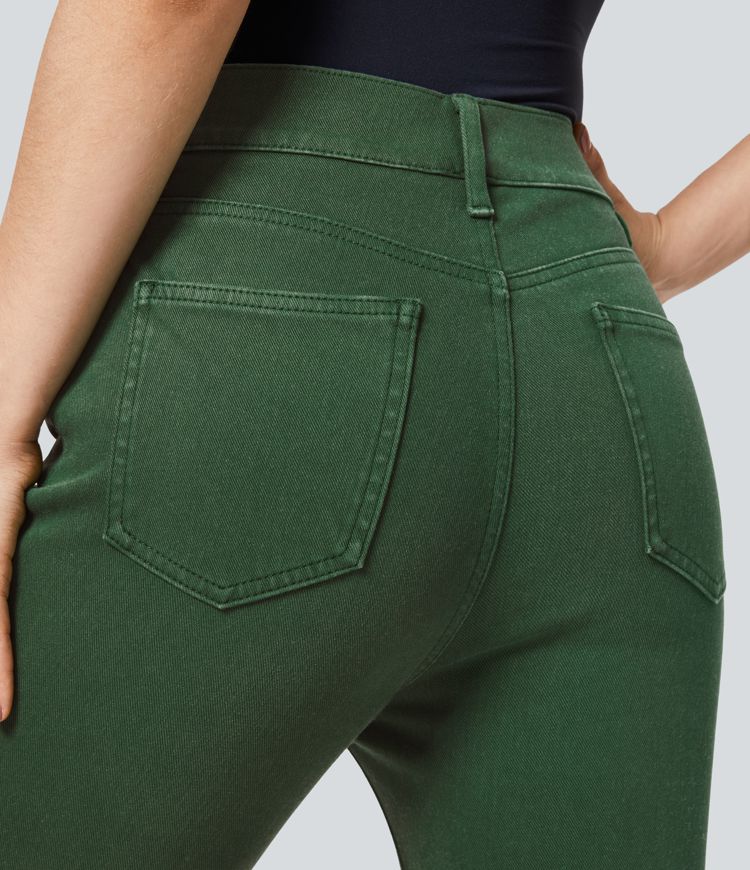 Halara Flex™ High Waisted Pockets Colorful Casual Bootcut Jeans