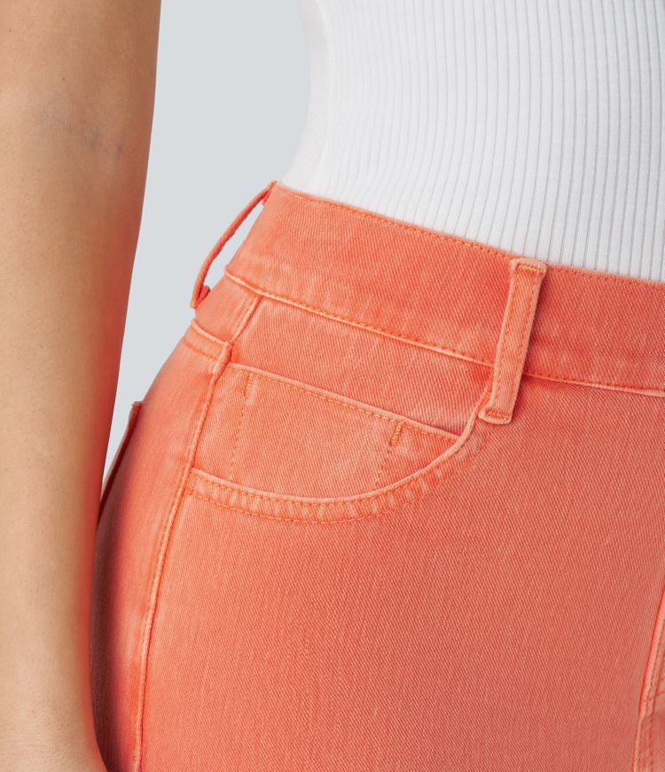 Halara Flex™ Hohe Taille Taschen Bunte Lässige Bootcut Jeans