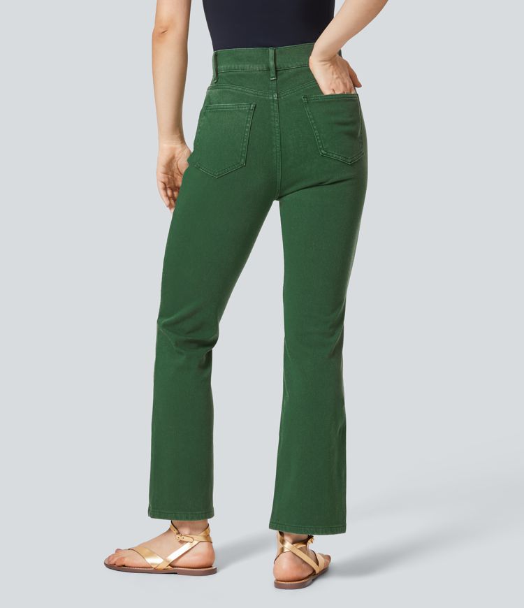 Halara Flex™ High Waisted Pockets Colorful Casual Bootcut Jeans