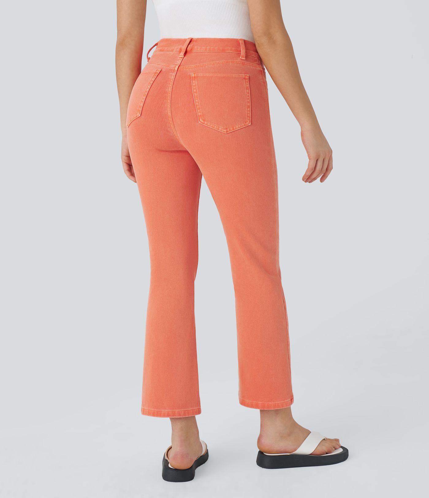 Halara Flex™ Hohe Taille Taschen Bunte Lässige Bootcut Jeans