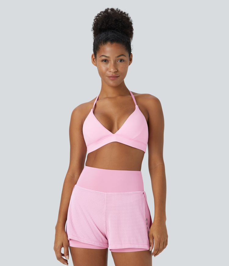 Softlyzero™ Airy Low Support Deep V Neck Backless Removable Strap Cool Touch Casual Sports Bra