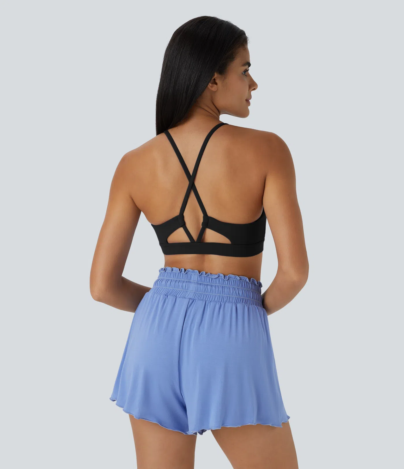 Sujetador deportivo yoga Softlyzero™ cut out cruzado sin espalda tirante fino sujeción baja Sujetador deportivo yoga Softlyzero™ cut out cruzado sin espalda tirante fino sujeción baja