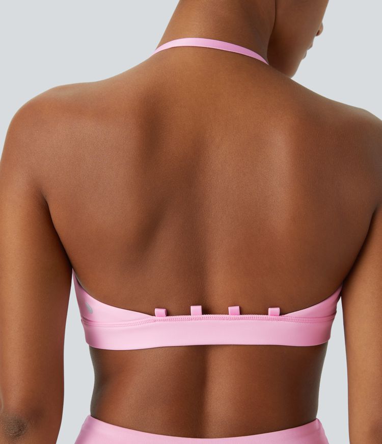 Softlyzero™ Airy Low Support Deep V Neck Backless Removable Strap Cool Touch Casual Sports Bra