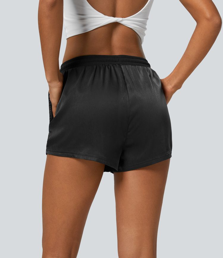 Pantalon Évasé Casual en Velours Taille Haute Plissé