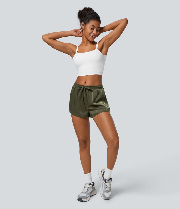 Pantalon Évasé Casual en Velours Taille Haute Plissé