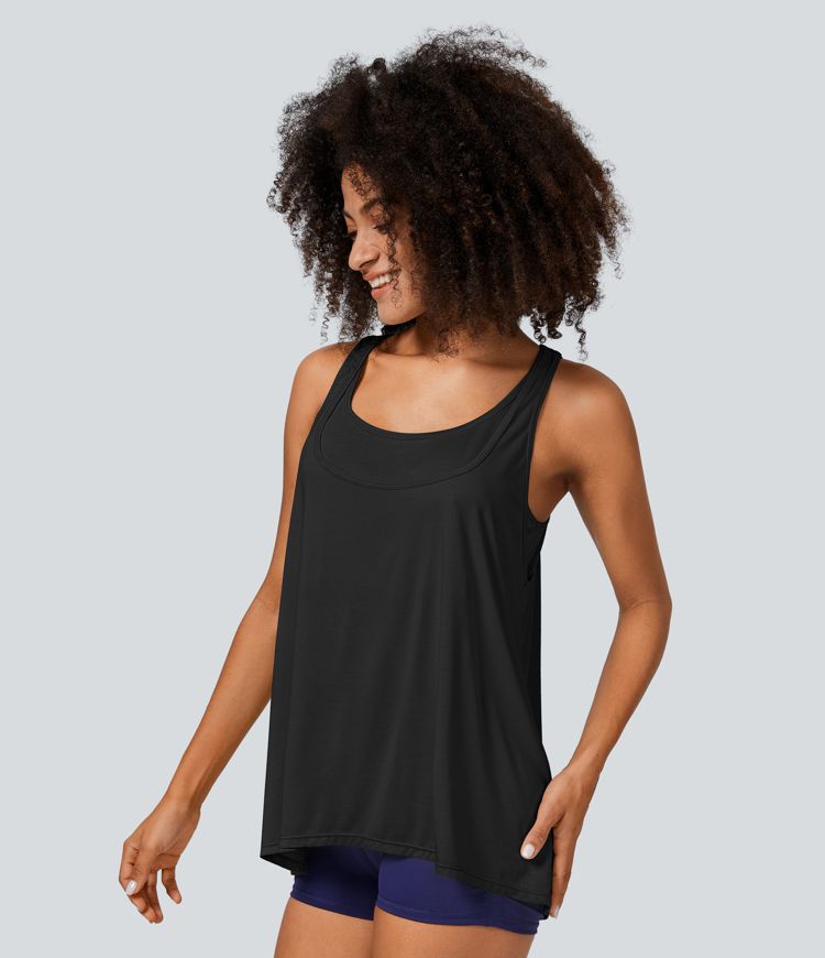 Sleeveless 2-in-1 Relax Yoga Sports Top