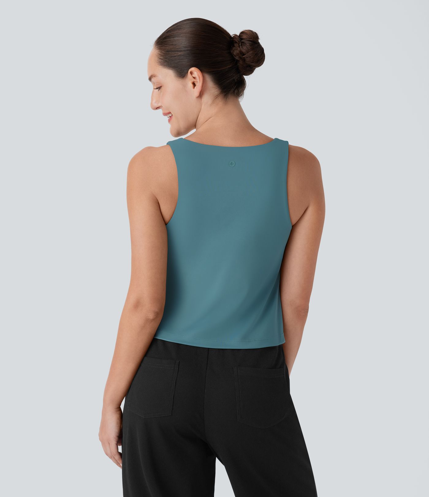 SoftlyZero™ Airy Square Neck Lift Up Cool Touch Yoga Tank Top-UPF50+