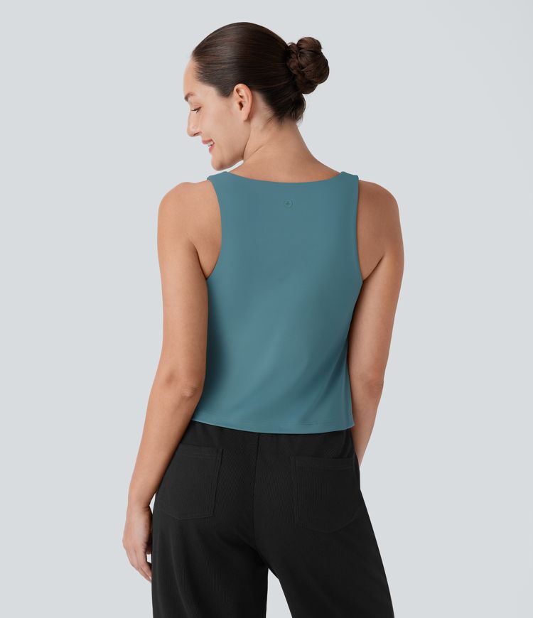 SoftlyZero™ Airy Square Neck Lift Up Cool Touch Yoga Tank Top-UPF50+