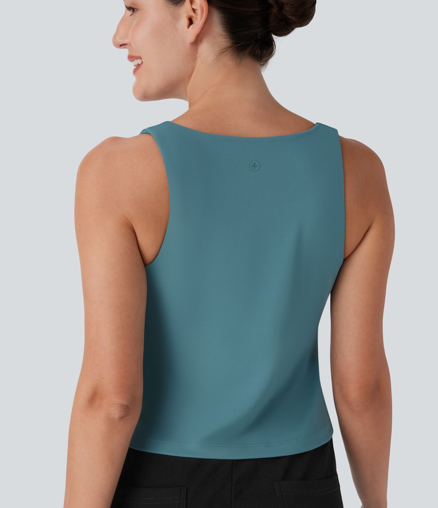 SoftlyZero™ Airy Square Neck Lift Up Cool Touch Yoga Tank Top-UPF50+