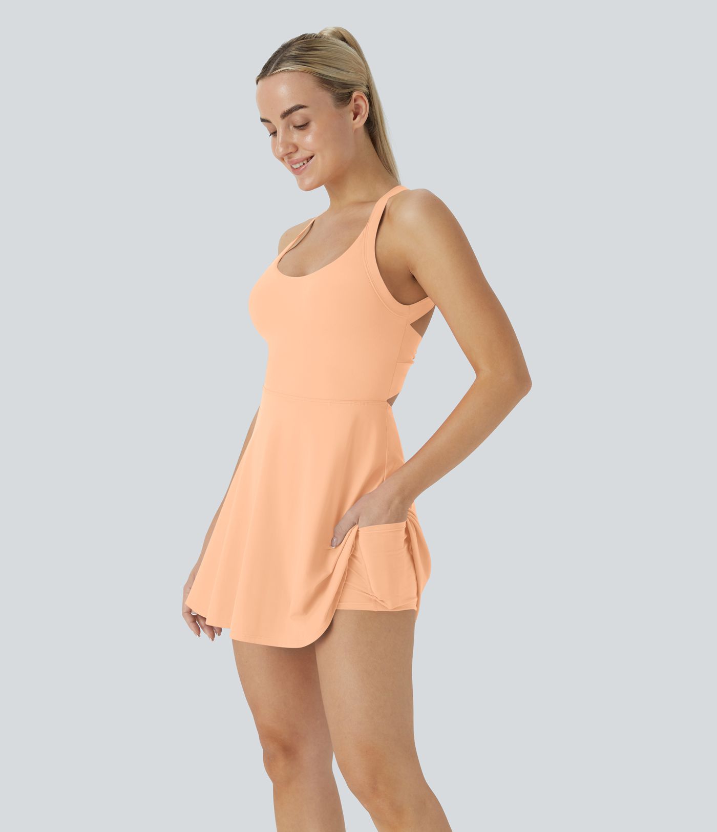 SoftlyZero™ Airy Backless Twisted Cool Touch Dance Active Dress-Easy Peezy Edition