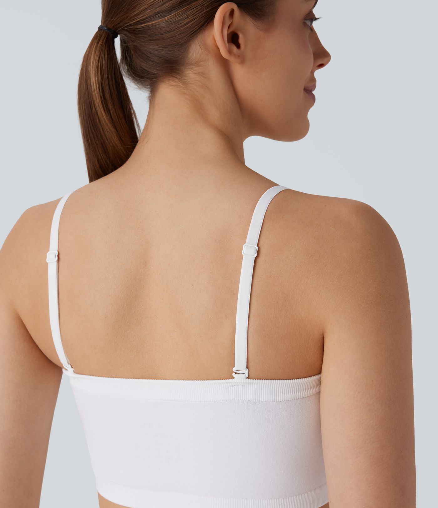 Nahtloser Fließ-Waffel Abnehmbarer Träger Glättender Lounge Röhren-BH