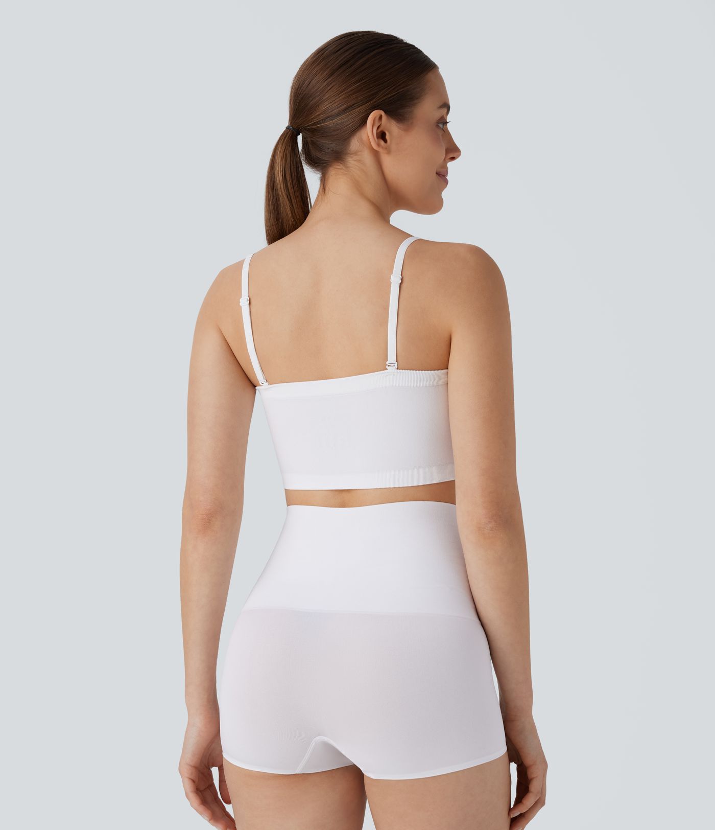 Nahtloser Fließ-Waffel Abnehmbarer Träger Glättender Lounge Röhren-BH