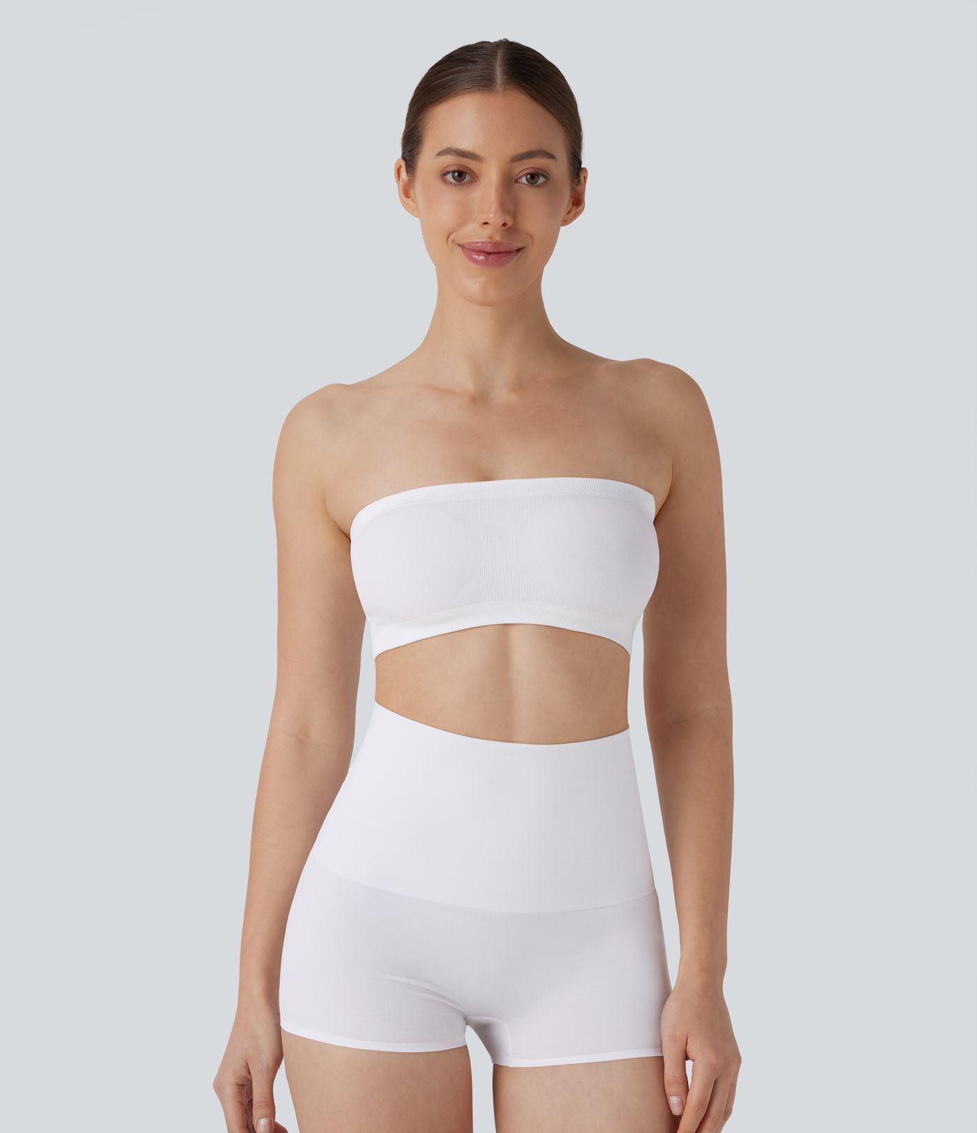 Nahtloser Fließ-Waffel Abnehmbarer Träger Glättender Lounge Röhren-BH