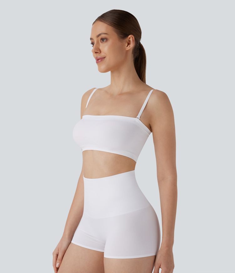 Seamless Flow Waffle Removable Strap Smoothing Lounge Tube Bra