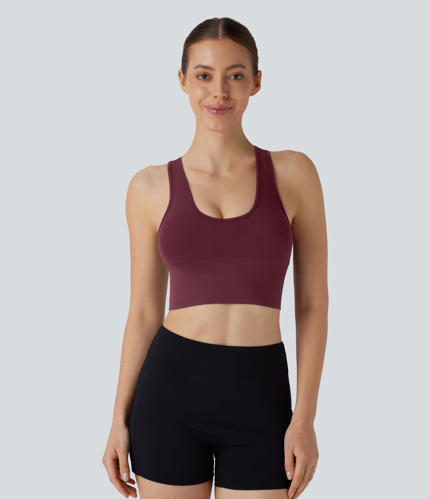 OneForm Seamless Flow U Neck Cropped Workout Tank Top
