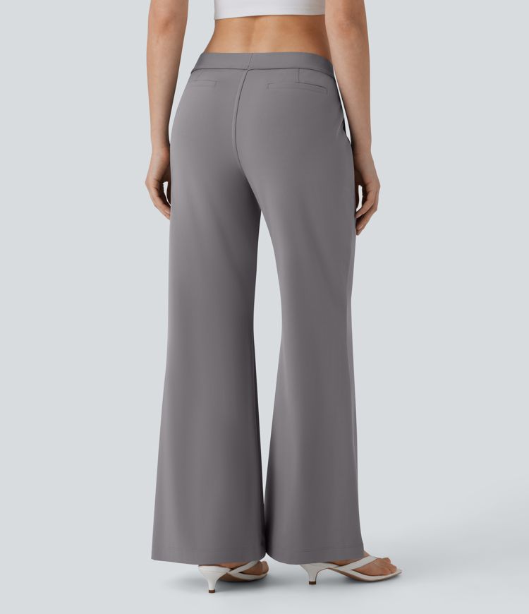 Low Rise Side Pocket Casual Bootcut Pants